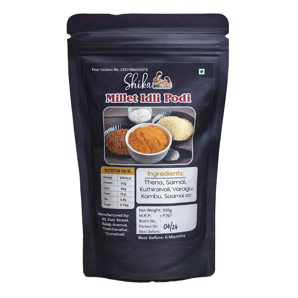 Millet idli podi